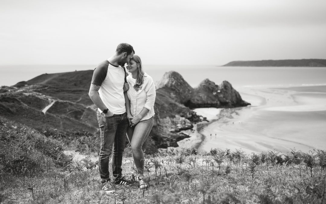 Three Cliffs Bay Pre Wedding Photography – Sarah & Craig