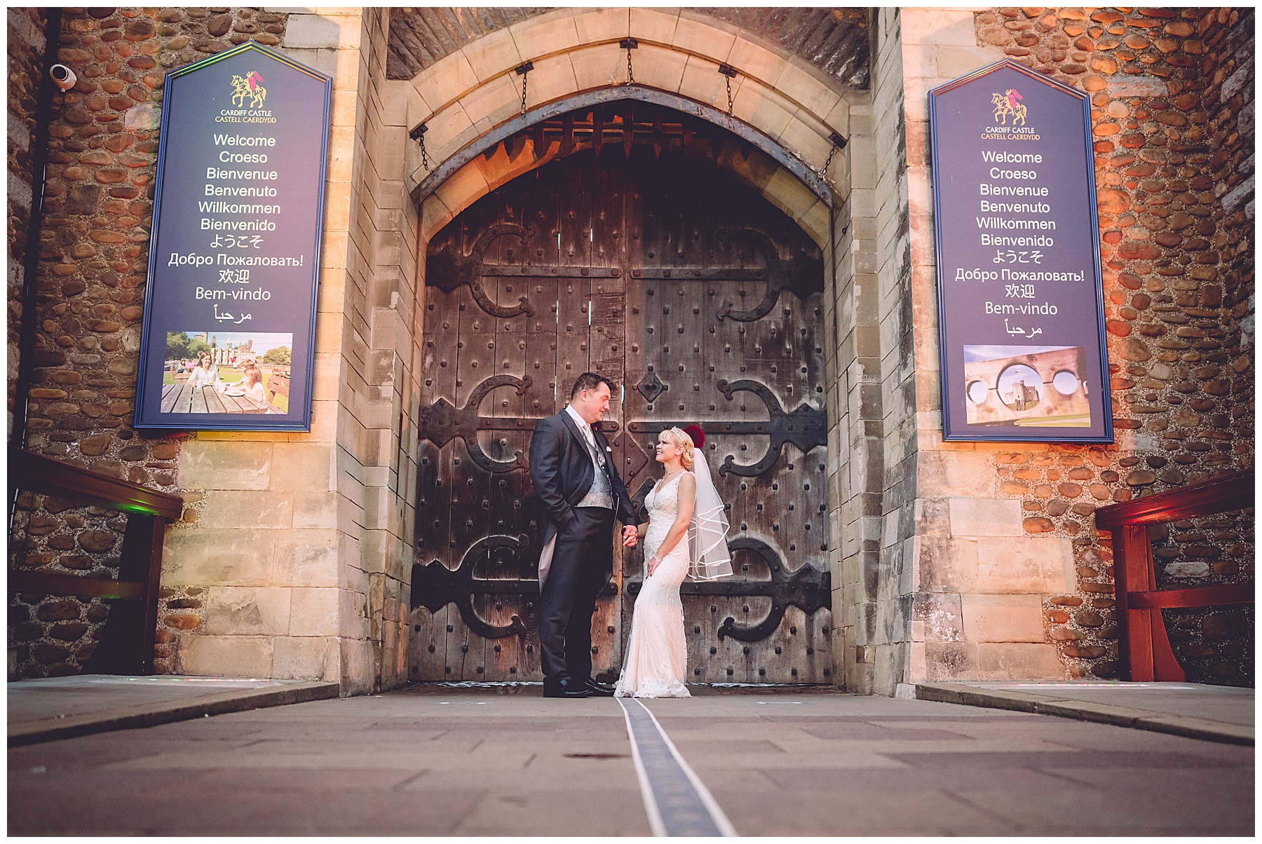 Bride & Groom at Cardiff Castle