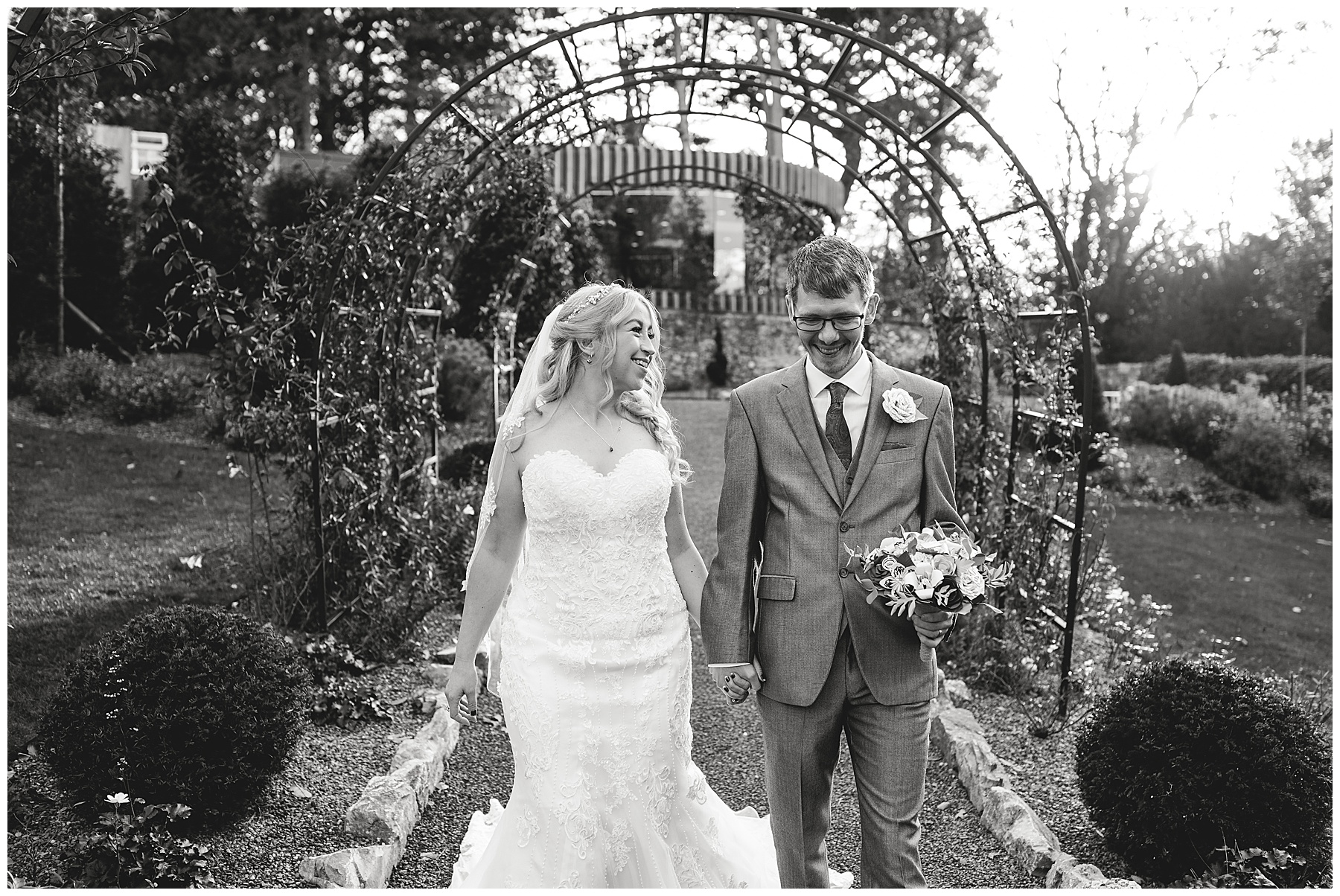 Bride and Groom at Fairyhill Wedding