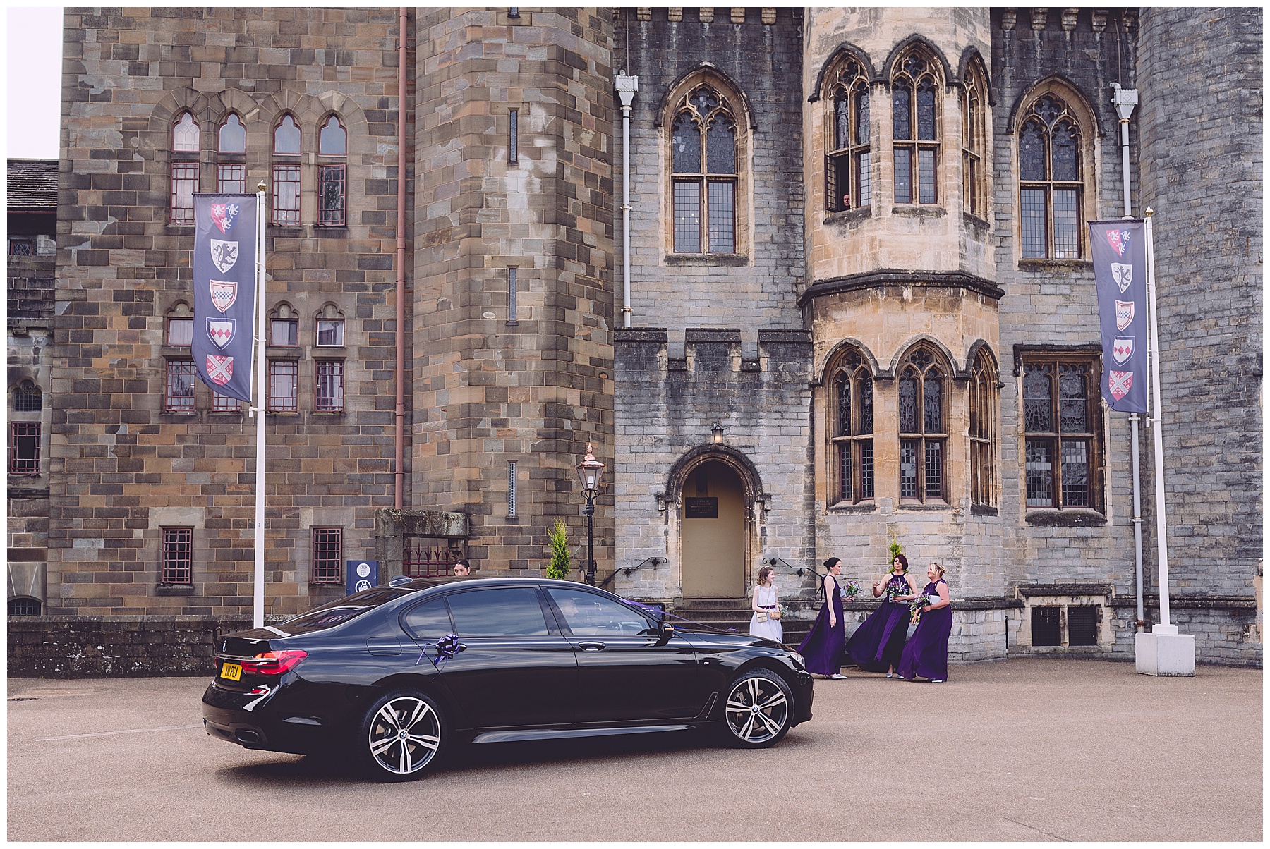 Bride Arriving at Cardiff Castle