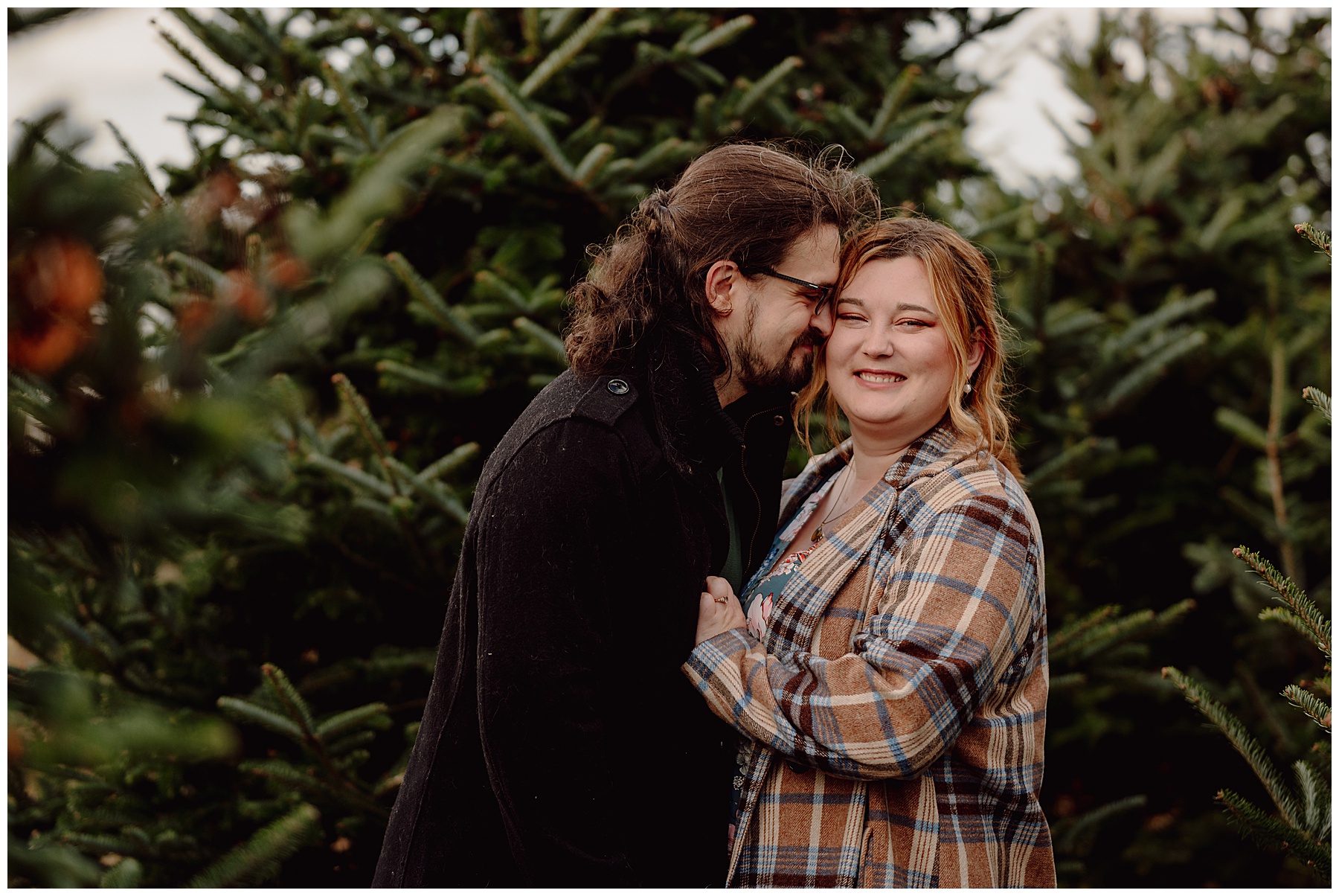 Engagement Photos at Gower Fresh Christmas Trees