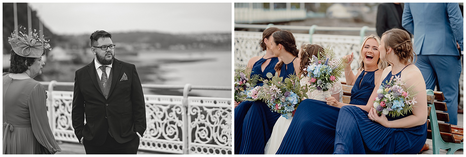 Wedding Guests on Mumbles Pier
