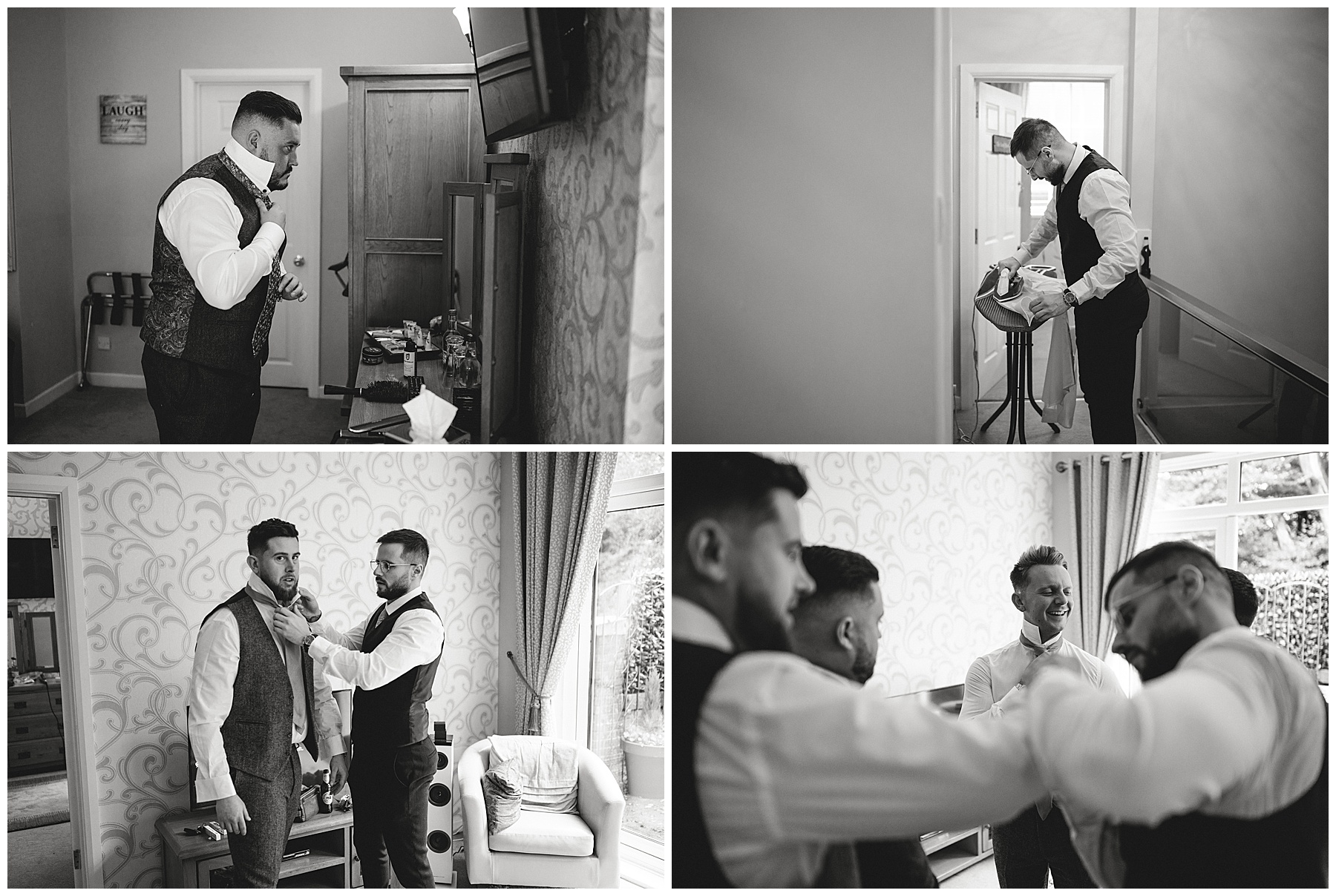 Groom getting Ready at De Courceys Manor