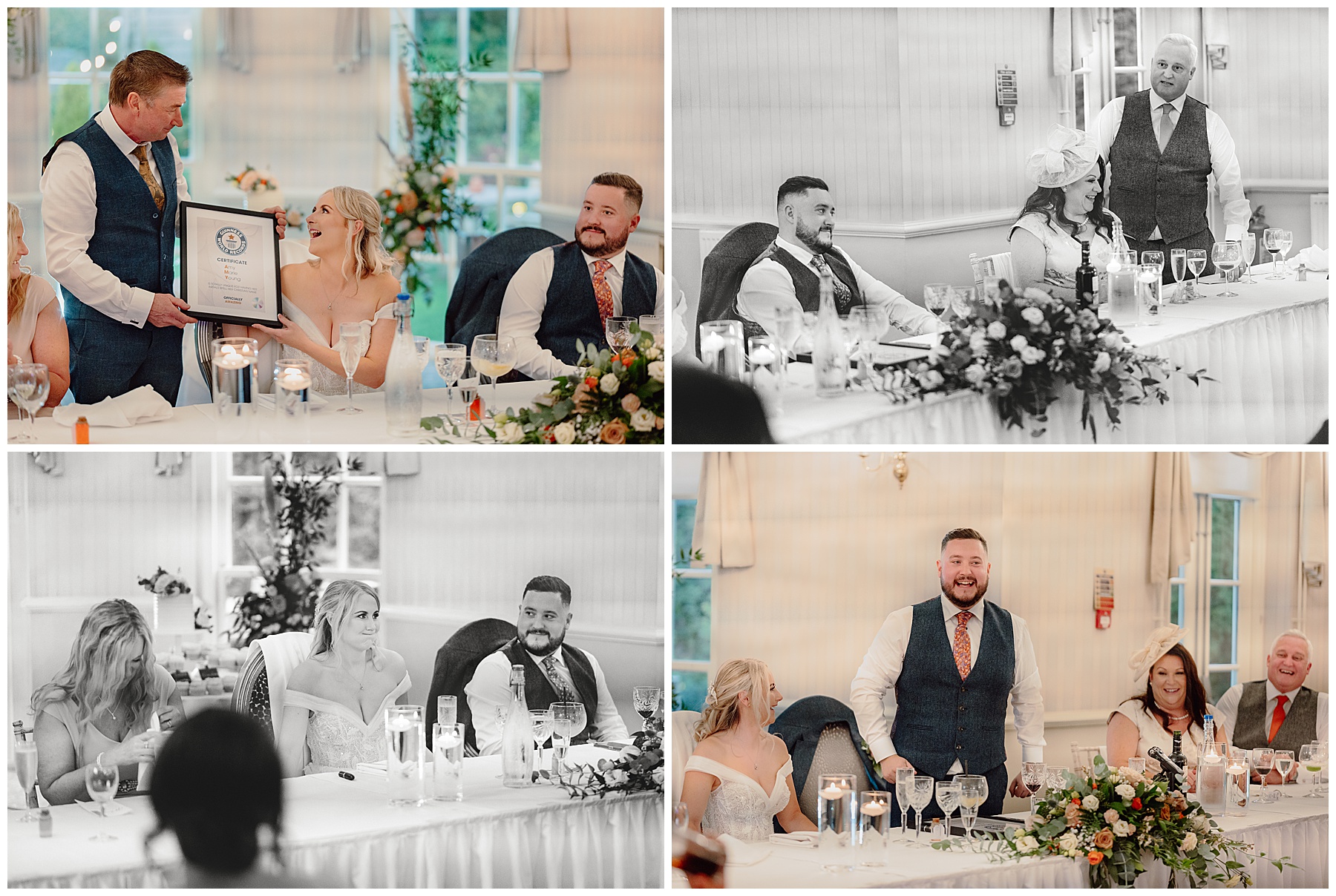 Wedding Speeches at De Courceys Manor Cardiff