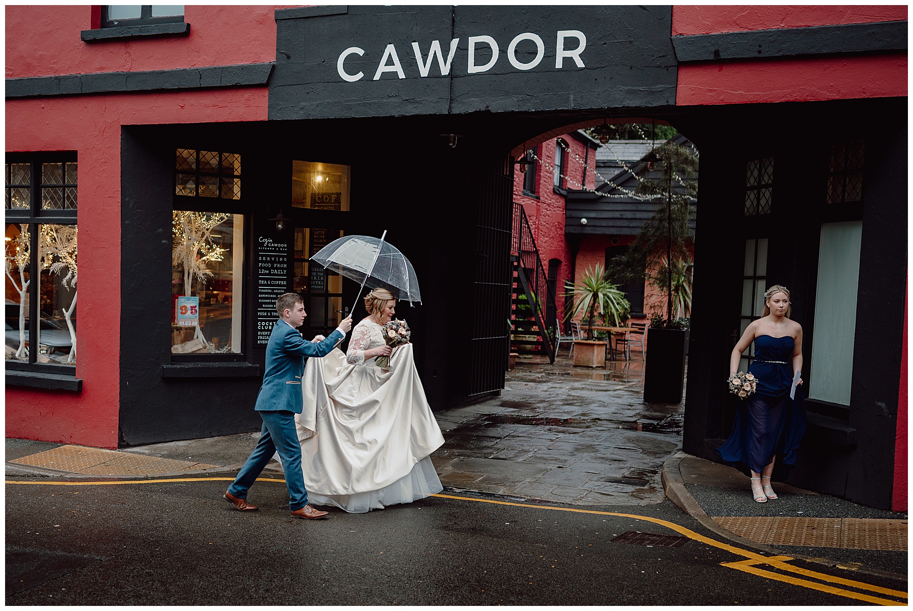 Bride Arriving at Ty Horeb, Cawdor Hotel