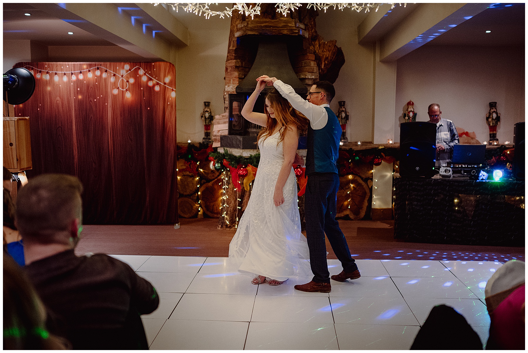 Bride & Groom Dancing at Oxwich Wedding