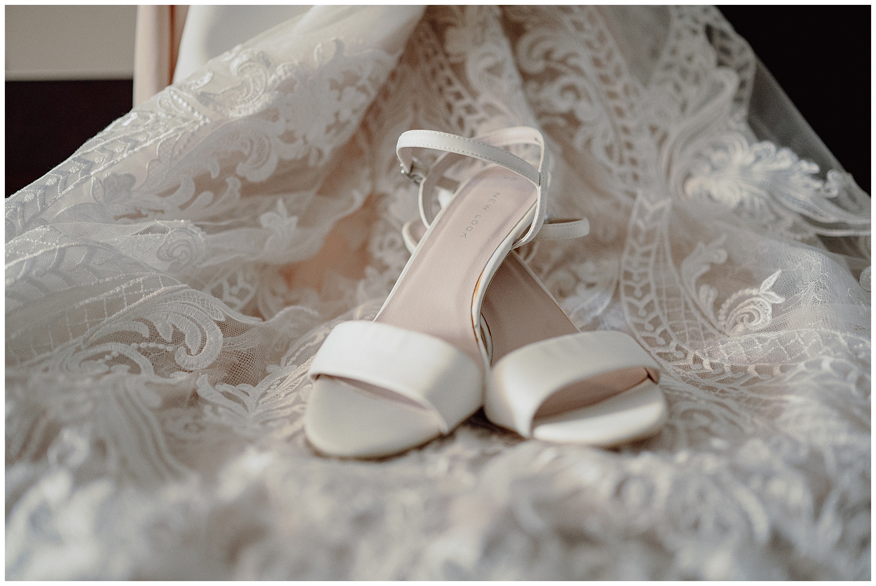 Wedding shoes and dress