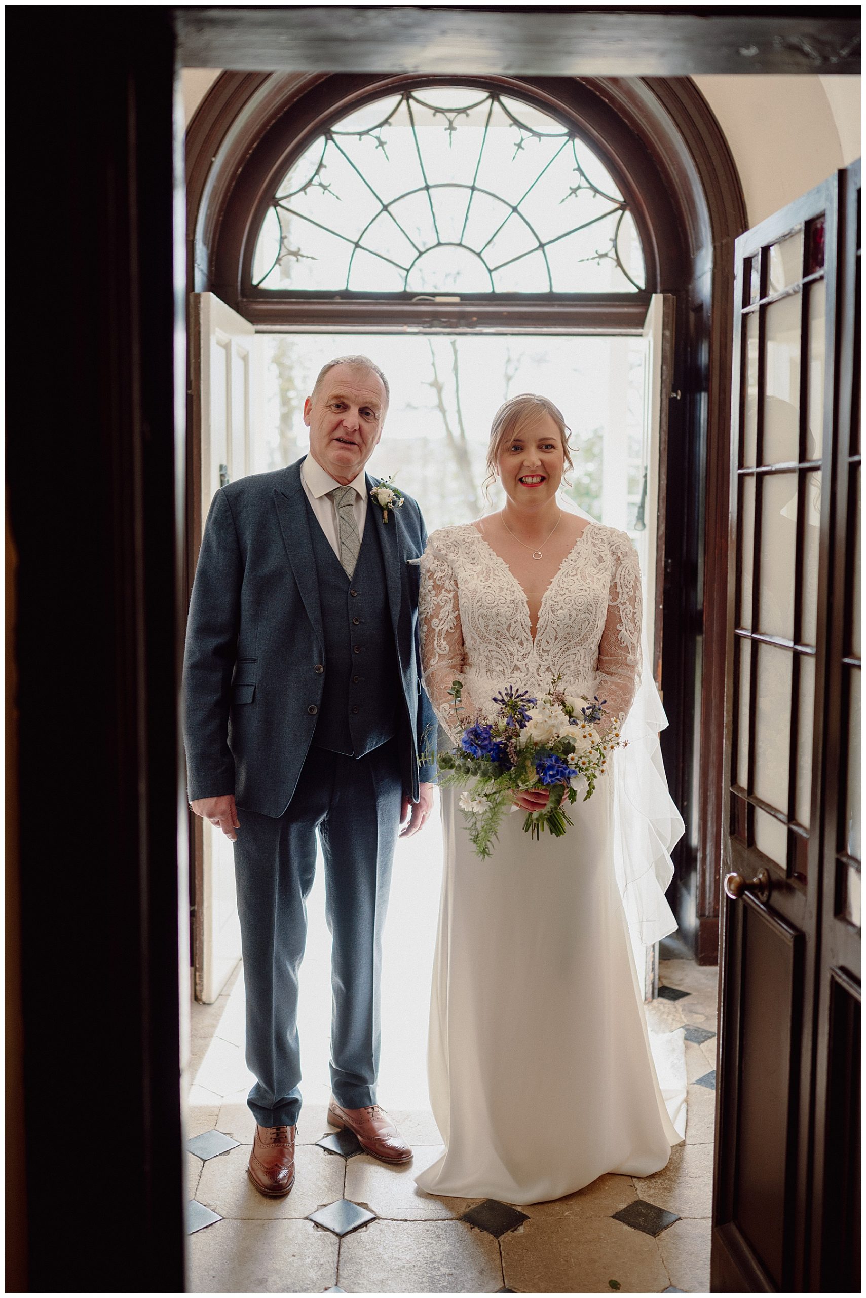 Bridal and Father at Cardigan Castle