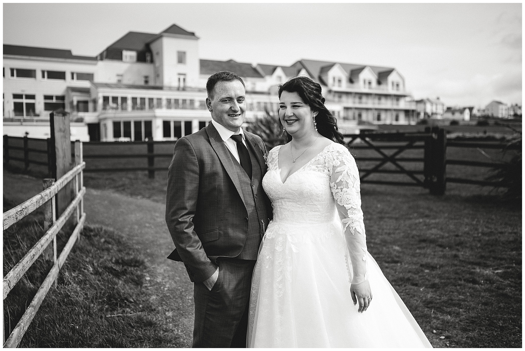 Wedding Photos at Cliff Hotel with Bride & Groom