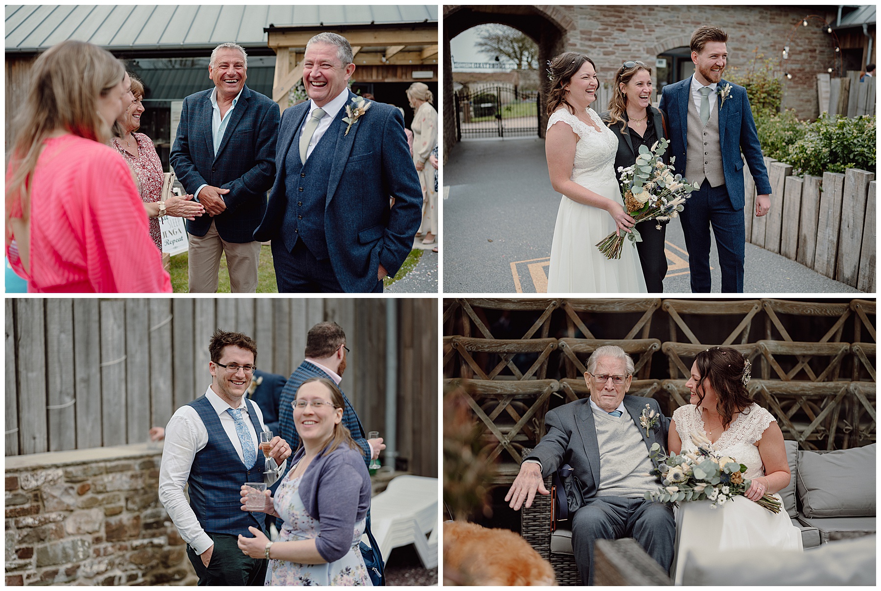 Wedding Guests at Courtyard Wales