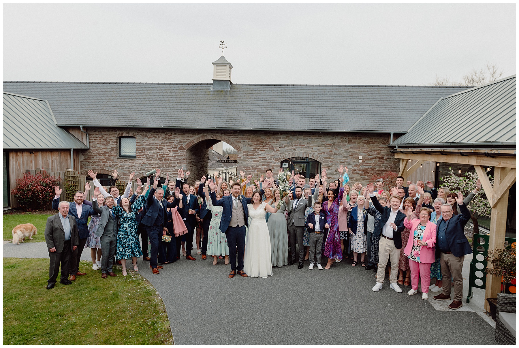 Wedding Guests at Courtyard Wales