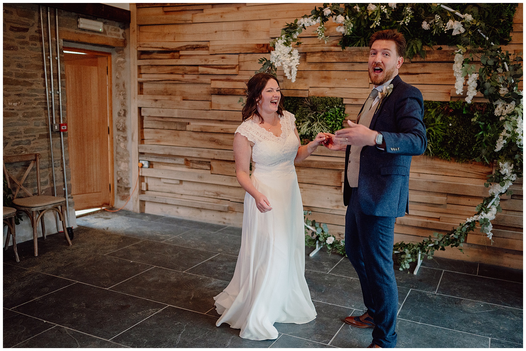First Dance at Courtyard Wales Wedding