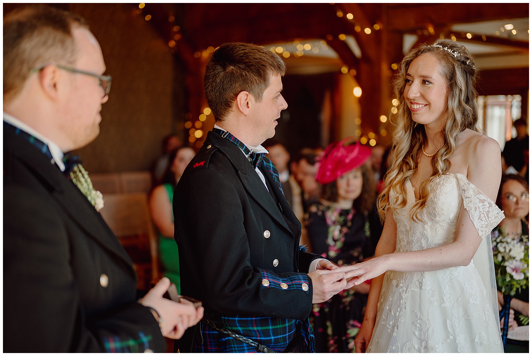 Exchanging Rings at King Arthur Wedding Ceremony