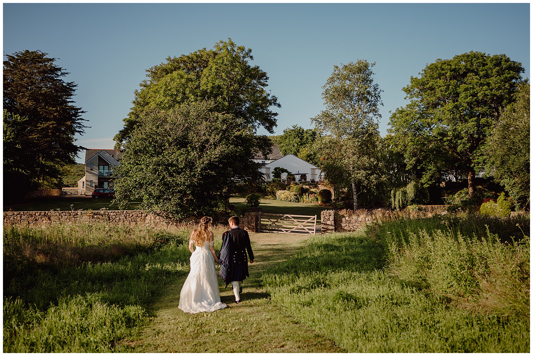Wedding Photos in Meadow at King Arthur