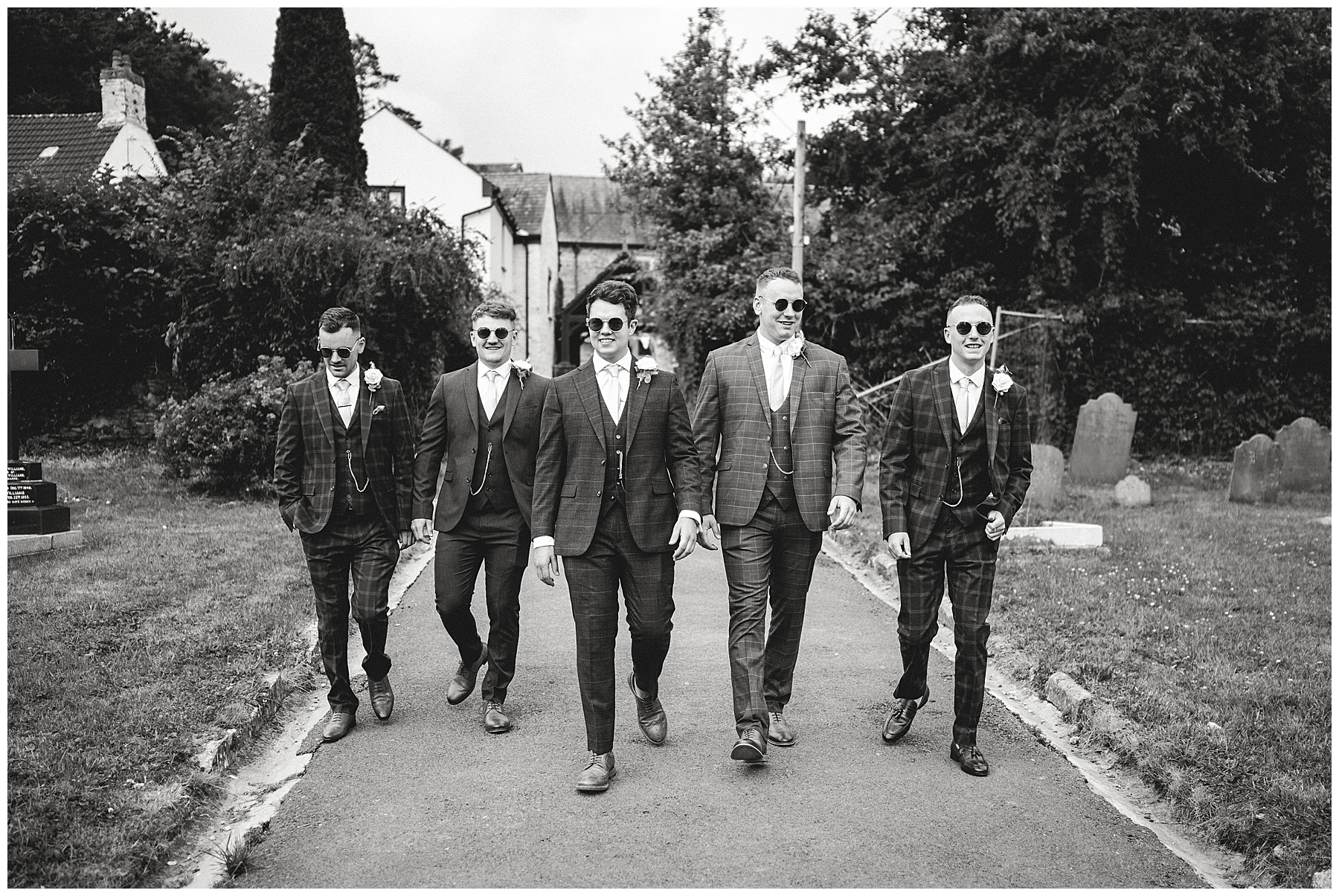 Groomsmen Arriving at St Mary Magdalene St Clears