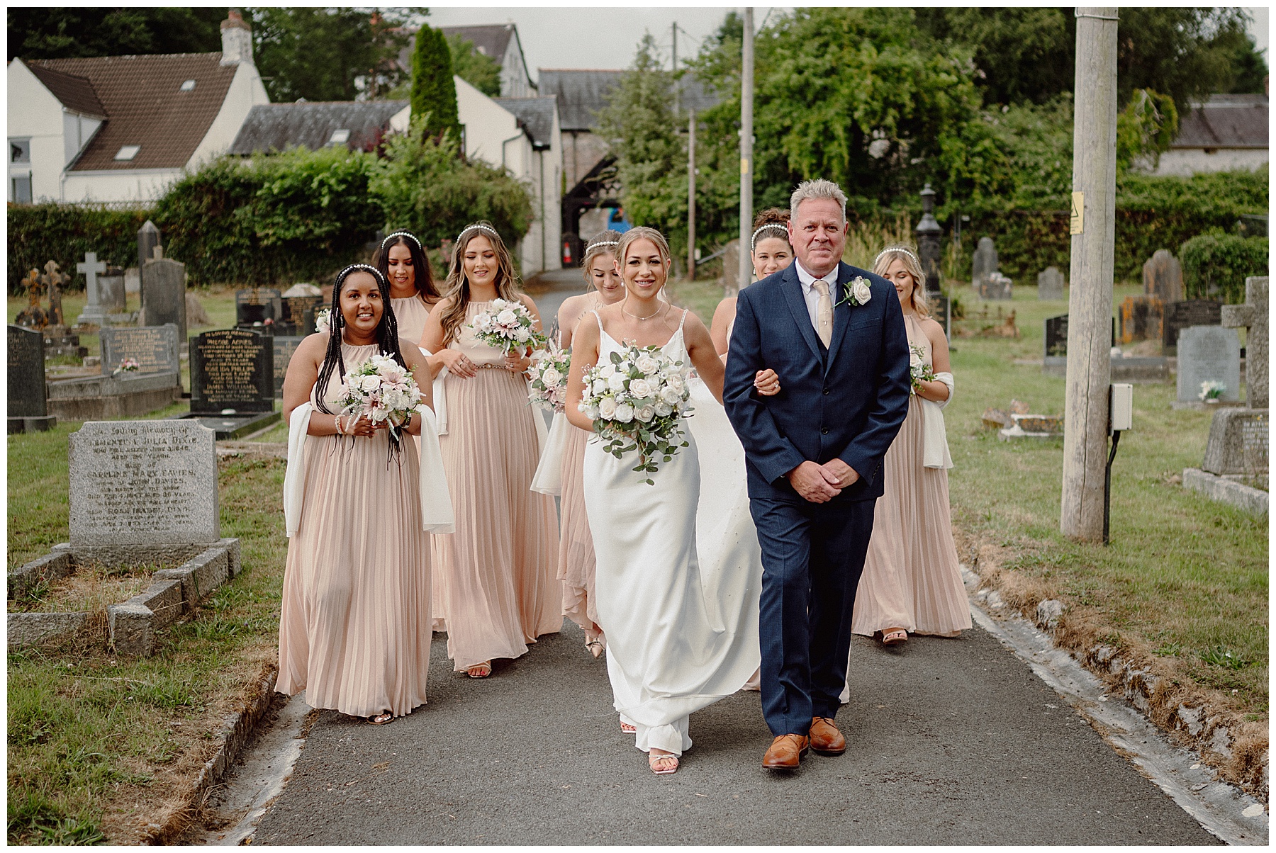 Bride Arriving at St Mary Magdalene Church in St Clears