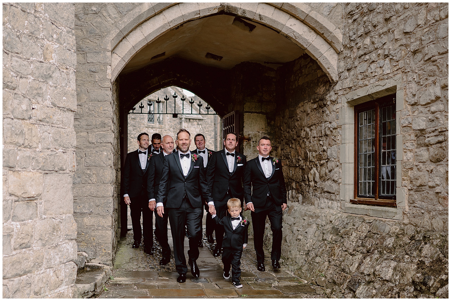 Groom and Groomsmen at St Donat's Castle