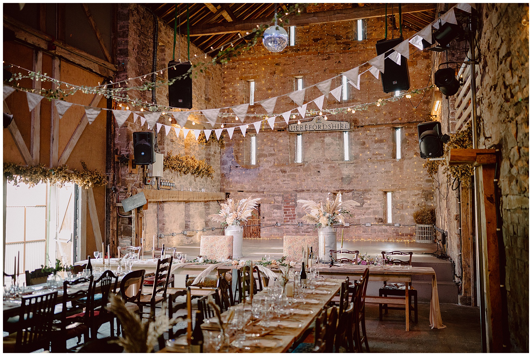 Wedding Decorations at Lyde Court Hereford