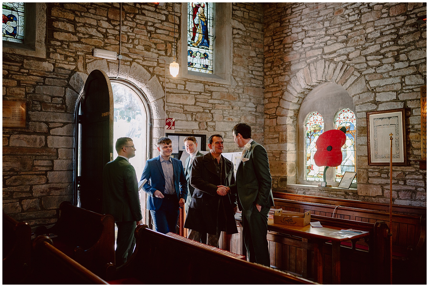 Wedding Guests at St Peter's Church Glasbury