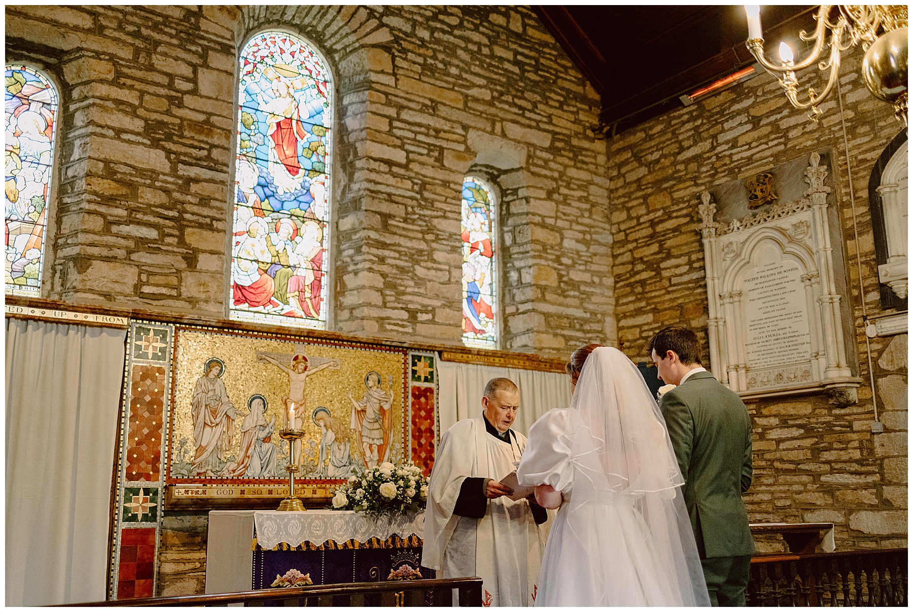 Wedding Service at St Cynidr's Church Glasbury