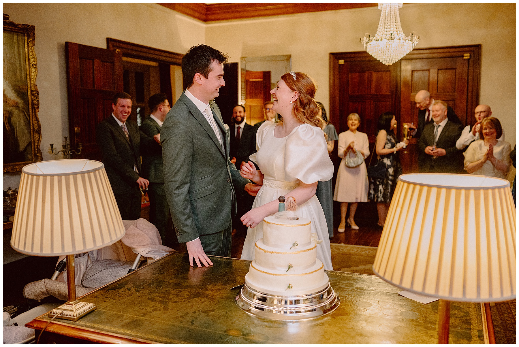 Wedding Guests Celebrate at Llangoed Hall Brecon